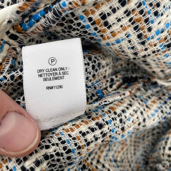 10 Crosby Derek Lam GEOMETRIC-TWEED BOX-PLEAT SKIRT // 0 - Picture 12 of 12